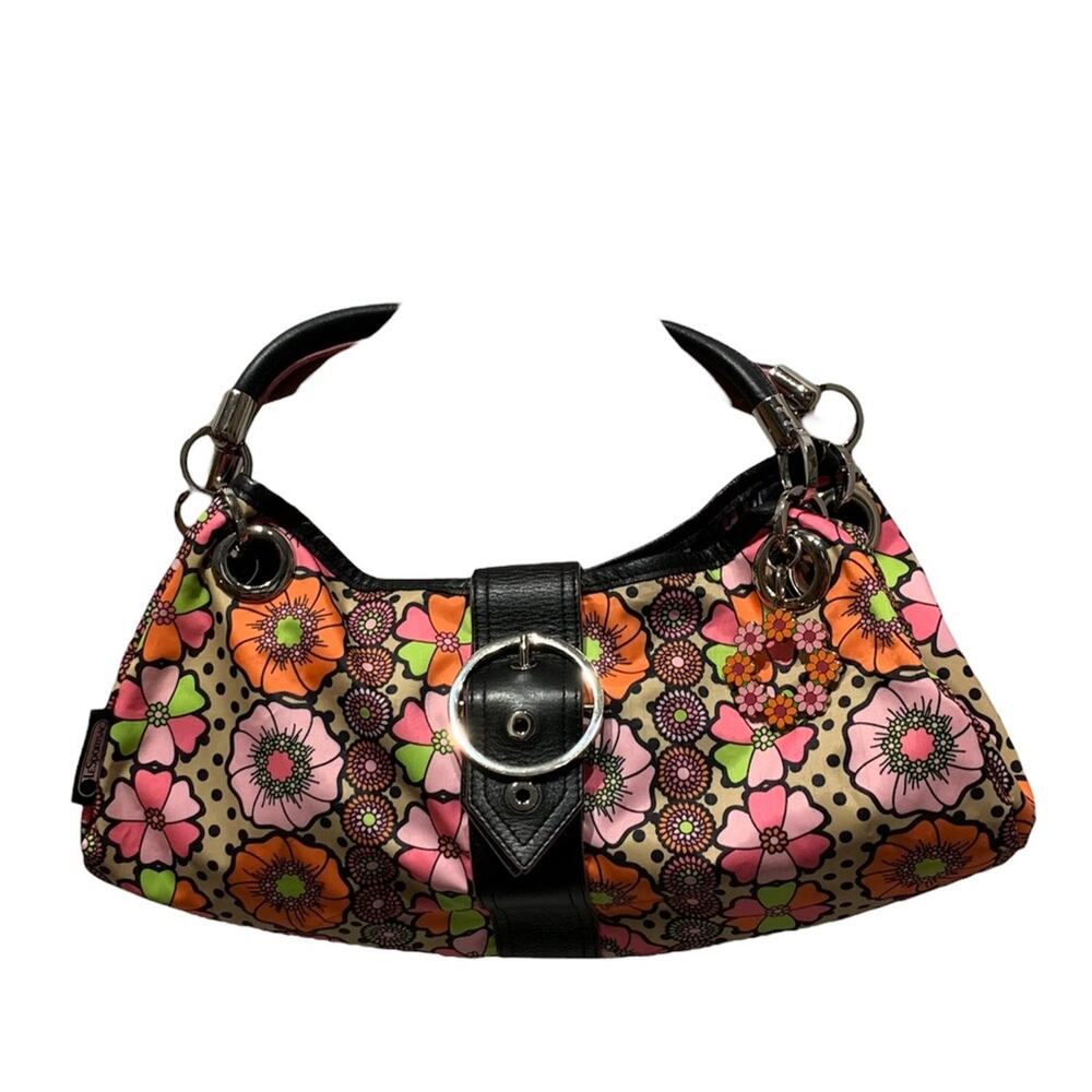 Lesportsac for The OC Collection - Bright n' Colorful retro look crescent purse